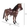 Toy Time Kids' Toy Bay Horse With Brushable Mane and Tail, Movable Head, and 12 Accessories - 7.5" x 7.5", Brown/Black