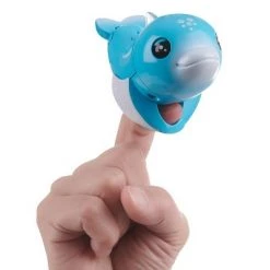 Fingerlings Baby Light-up Dolphin - Blues (Blue) - Interactive Toy