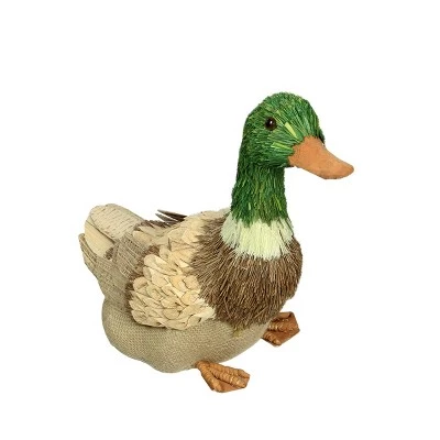 Northlight 10.5" Tan, Brown and Green Decorative Sitting Duck Spring Table Top Figure