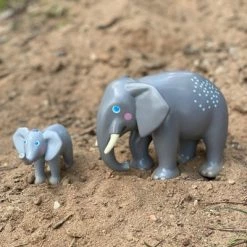 HABA Little Friends Elephant - Chunky Plastic Zoo Animal Toy Figure (4.5" Tall)