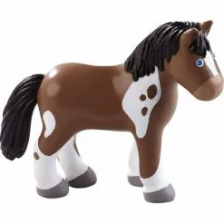 HABA Little Friends Horse Tara - 4.5" Apaloosa Farm Animal Toy Figure