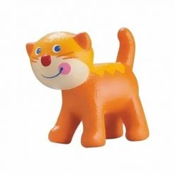 HABA Little Friends Cat Kiki with Basket, Blanket & Bowl