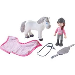 HABA Little Friends Horse Riding Play set - Rider Sanya, Mare Saphira and Accessories