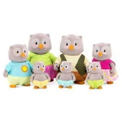 Li'l Woodzeez Li'l Woodzeez Miniature Animal Figurine Set - McHoot Owl Family