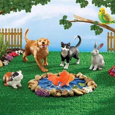 Learning Resources Jumbo Domestic Pets I Cat, Dog, Rabbit, Guinea Pig, Fish and Bird, 6 Animals - Image 4