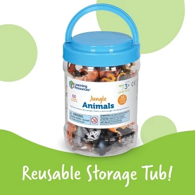 Learning Resources Jungle Animal Counters - 60 Pieces, Ages 3+ Toddler Learning Toys, Educational Counting and Sorting Toys - Image 3