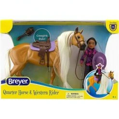 Breyer Animal Creations Breyer Freedom Series 1:12 Scale Model Horse Set | Charm & Western Rider Gabi