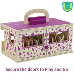 Breyer Animal Creations Breyer Unicorn Magic Wooden Carry Stable Playset w/ 6 Unicorns