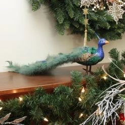 Northlight 19" Peacock Bird with Closed Tail Feathers Christmas Ornament - Green