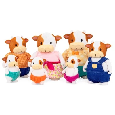 Li'l Woodzeez Li'l Woodzeez Miniature Animal Figurine Set - FitzMoo Cow Family - Image 2