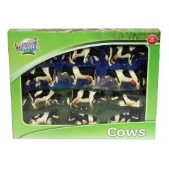 Universal Hobbies 1/32 Black and White Cow 12 Piece Gift Boxed Set
