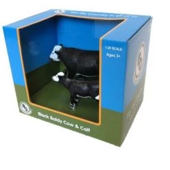 Big Country Toys 1/20 Black Baldy Cow and Calf 429
